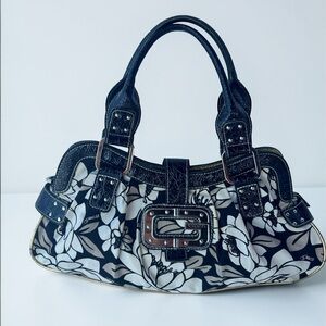 Y2K Guess Floral Shoulder Bag Logo Buckle Purse